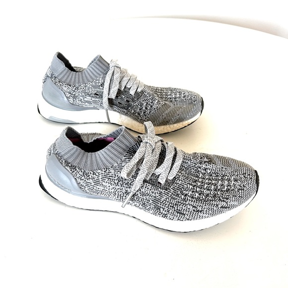 ADIDAS Ultra Boost Uncaged Sneakers Primeknit Upper Pixelated Gray Women’s 9.5 - Picture 8 of 13